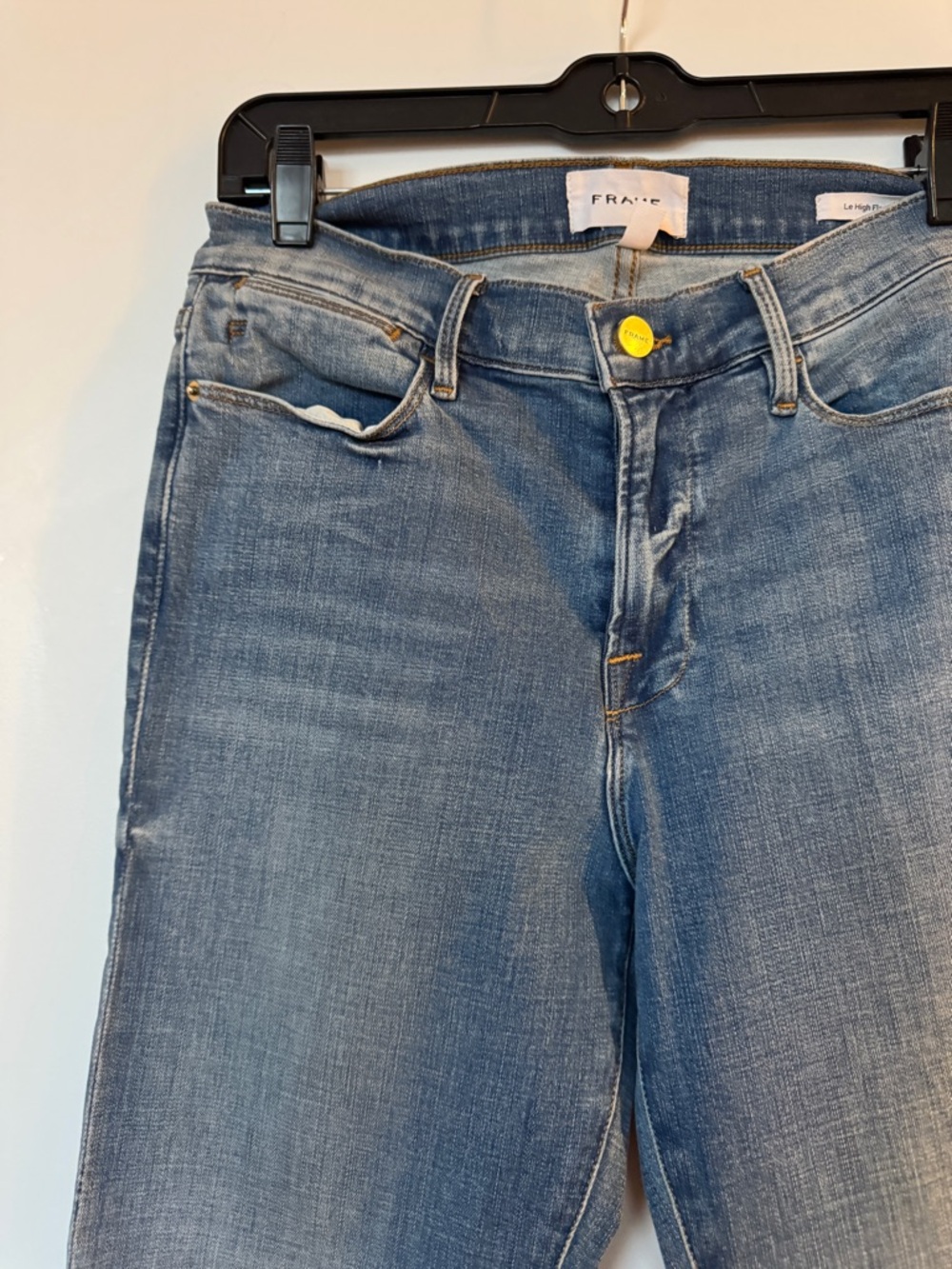 Frame Le High Denim Medium Blue Flare Jeans - Picture 2 of 8